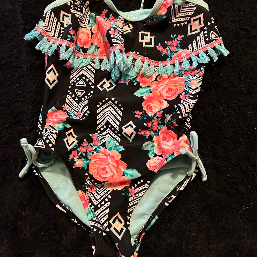 Floral Patterned One-Piece Swimsuit